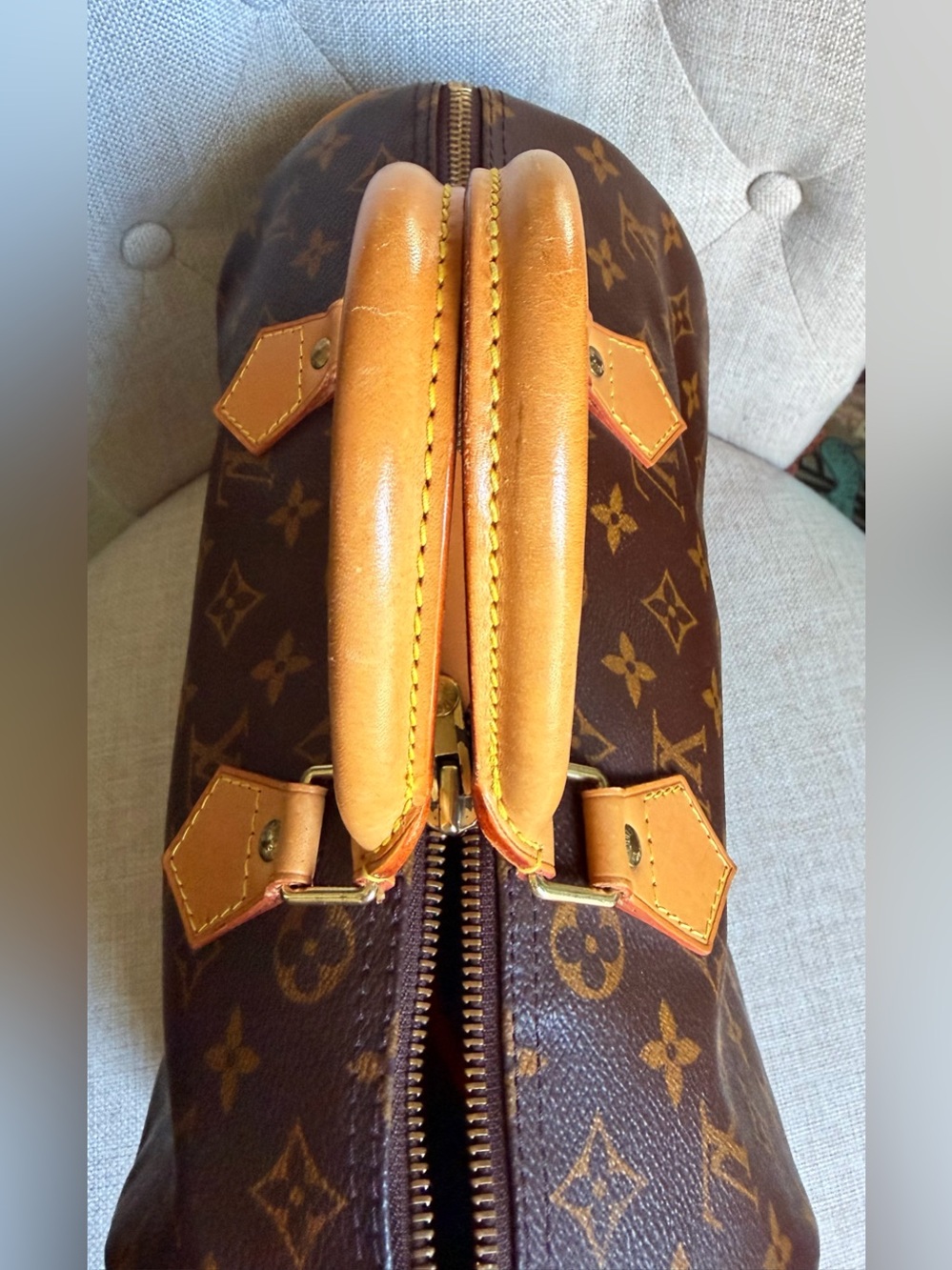 Louis Vuitton Speedy 30 Monogram Vintage Satchel Tote Bag TH1917 Lock Key Dusty - Picture 4 of 15
